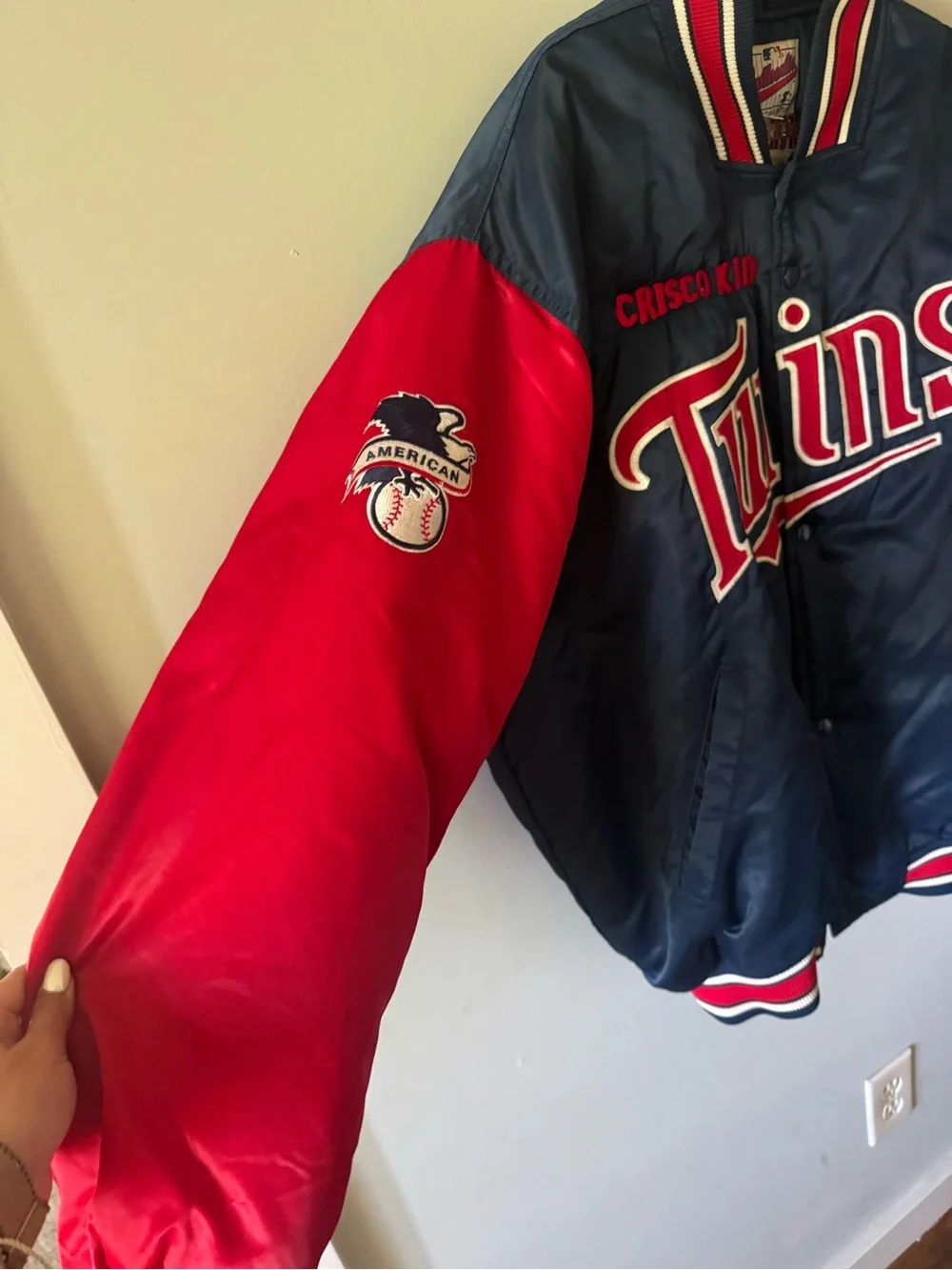 Vintage Twins Starter Navy & Red Kids Jacket- The Crisco Kid